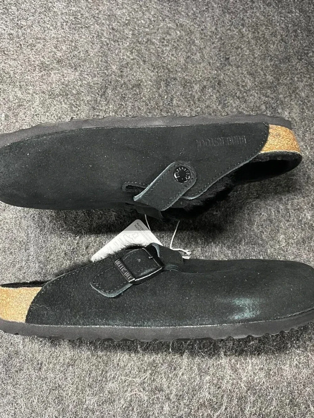 BIRKENSTOCK Boston Shearling Suede Leather Clogs Unisex Size M6/W8